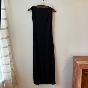 Massimo Dutti NWOT Classic Black Maxi Dress.  Size Small.
